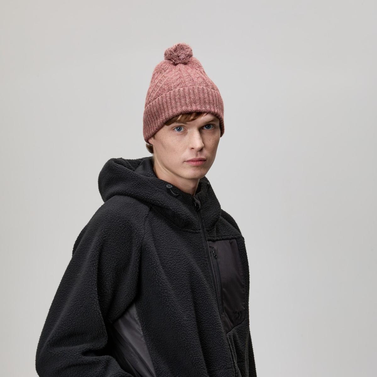 Blank Recycled Cable Knit Beanie with Pom-Pom Wholesale - 1335