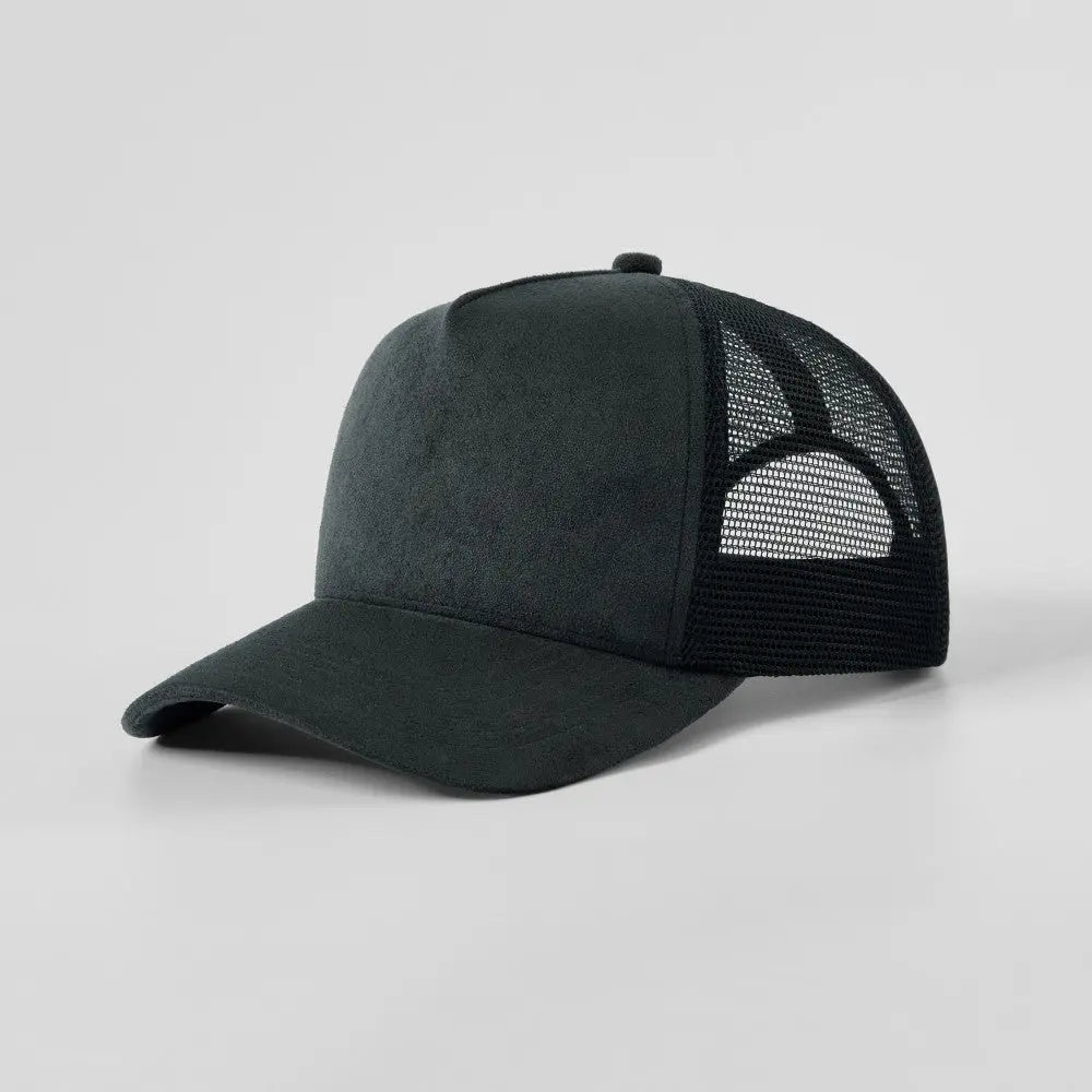 Blank 5 Panel Suede Trucker Hats Wholesale - 6710 Foremost Hat