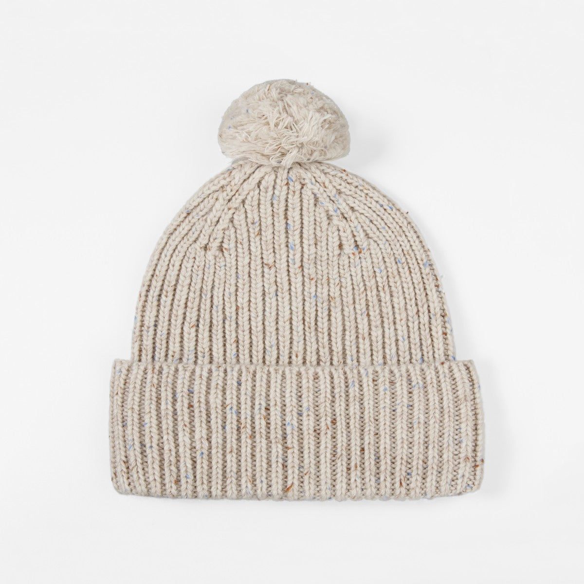 Blank Wool Speckled Beanie with Pom-Pom Wholesale - 1192