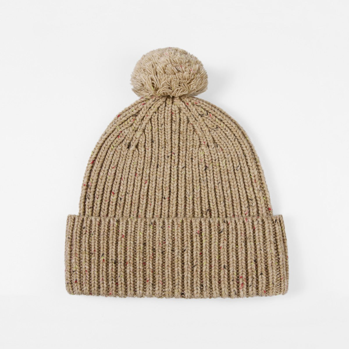 Blank Wool Speckled Beanie with Pom-Pom Wholesale - 1192