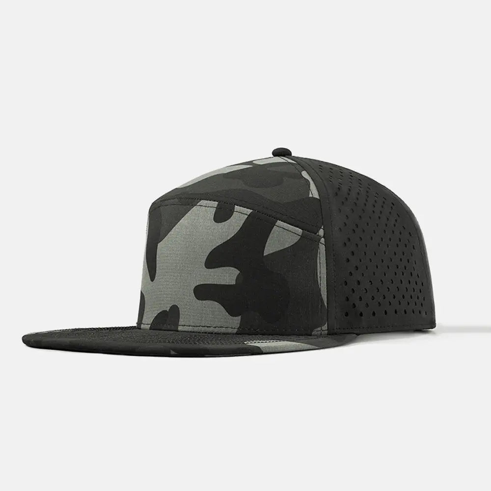 Blank 5 Panel Water Repellent Perforated Snapback Hat - 6023 foremosthat