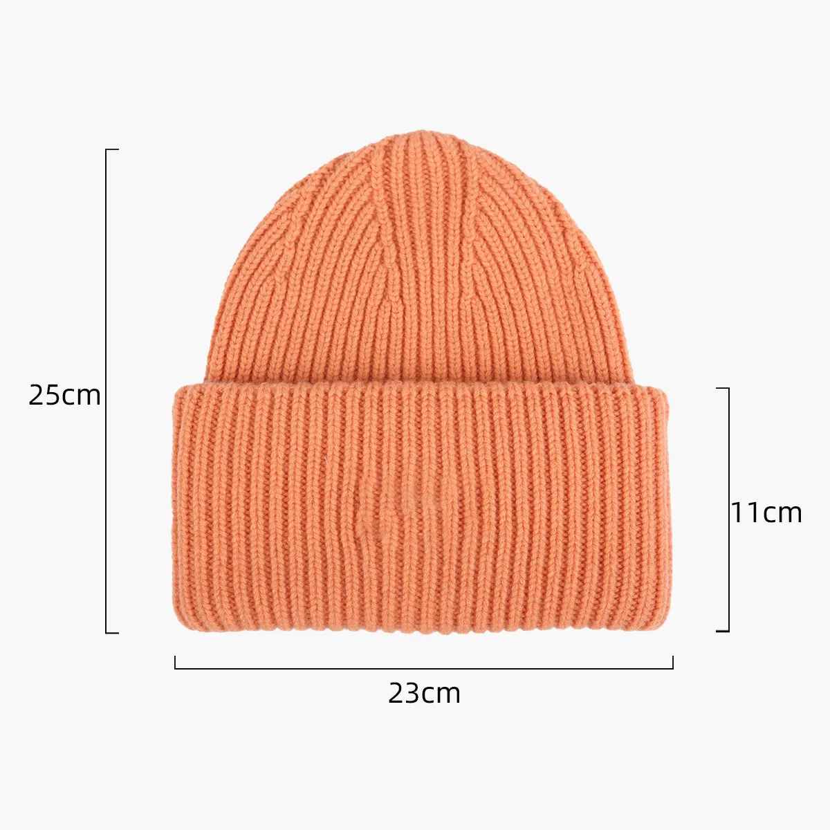 Blank High-Cuffed 100% Merino Wool Beanie Wholesale - 1338