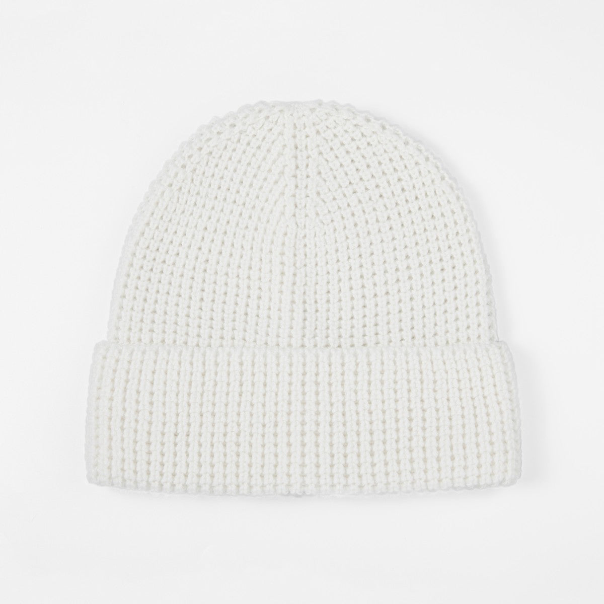Blank Knit Cuffed Waffle Beanie Wholesale - 1546