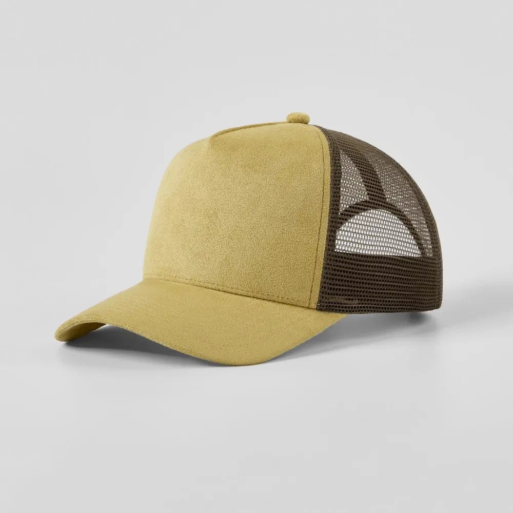 Blank 5 Panel Suede Trucker Hats Wholesale - 6710 Foremost Hat
