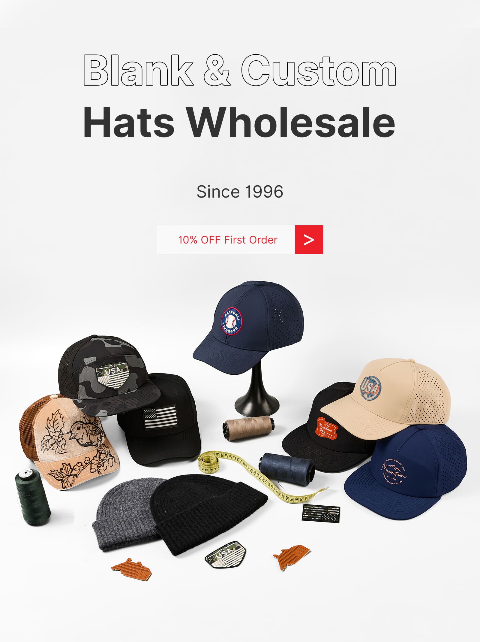blank and custom hat wholesale