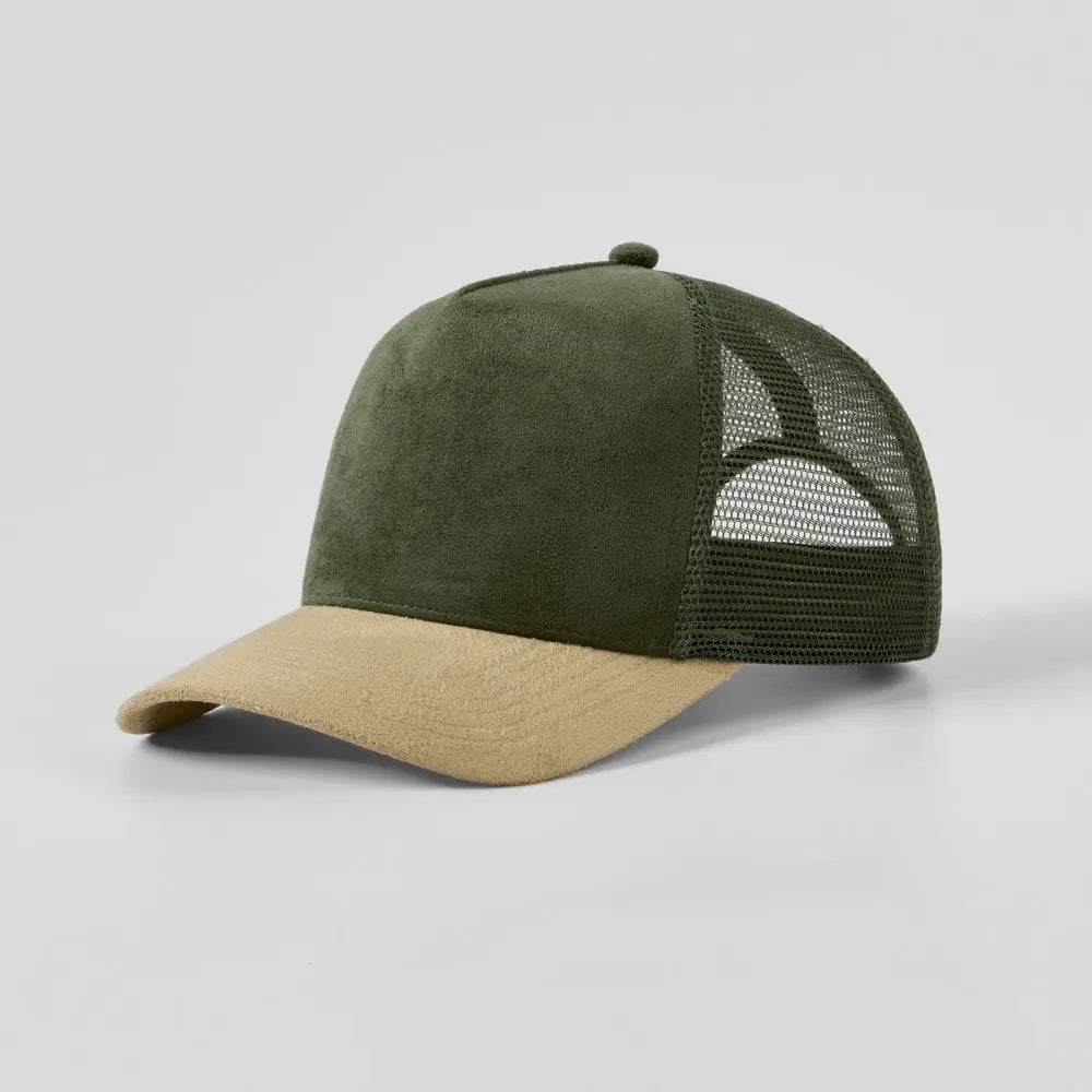 Blank 5 Panel Suede Trucker Hats Wholesale - 6710 Foremost Hat