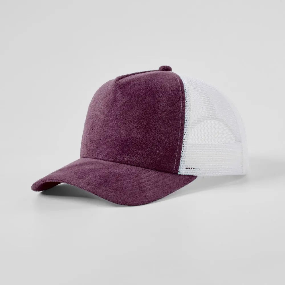 Blank 5 Panel Suede Trucker Hats Wholesale - 6710 Foremost Hat